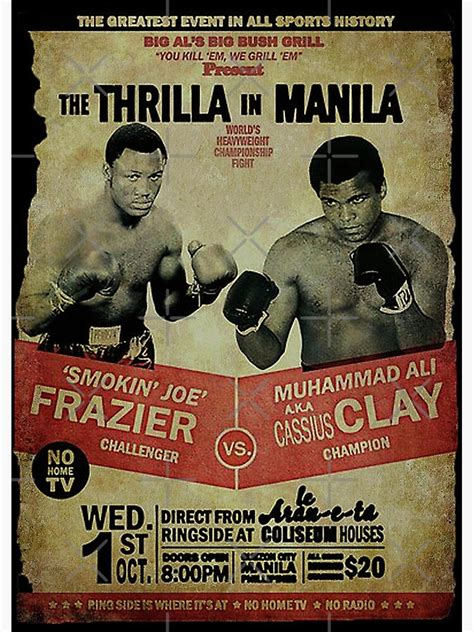 "THRILLA IN MANILA" Poster for Sale by bertyb123 | Redbubble