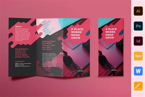 Digital Advertising Agency Brochure Trifold - Design Template Place