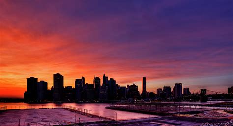 Manhattan At Sunset by Massimo Strazzeri Photography