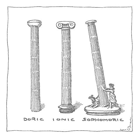 Three Types Of Columns Drawing by John O'Brien - Fine Art America