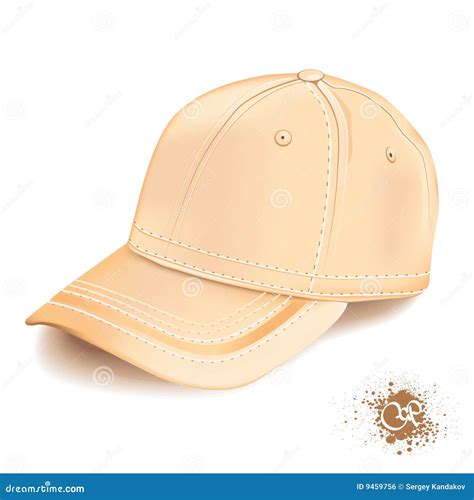 Yellow cap stock vector. Illustration of clothing, worker - 9459756