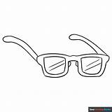 Glasses Coloring Page  Easy Drawing Guides sketch template
