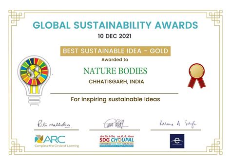 Winning The Global Sustainability Awards - NATURE BODIES FOUNDATION