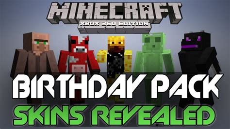 Minecraft: Xbox 360 - The "Birthday" Skin Pack Revealed | Ender Dragon ...