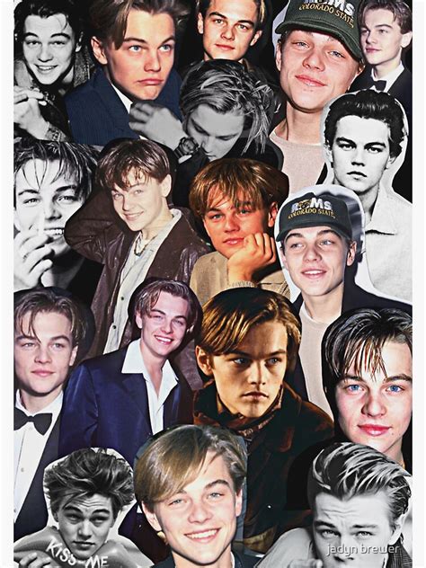 "Leonardo Dicaprio Collage" Sticker by jadynbrewer | Redbubble