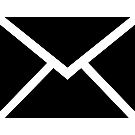 Icono de Nuevo símbolo de sobre negro de correo electrónico de interfaz ...