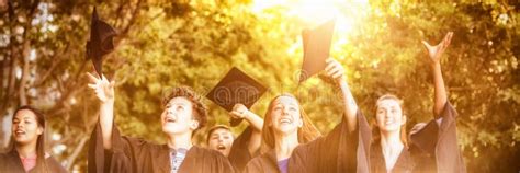 Students Celebrating Their Graduation Stock Photo - Image of girl ...