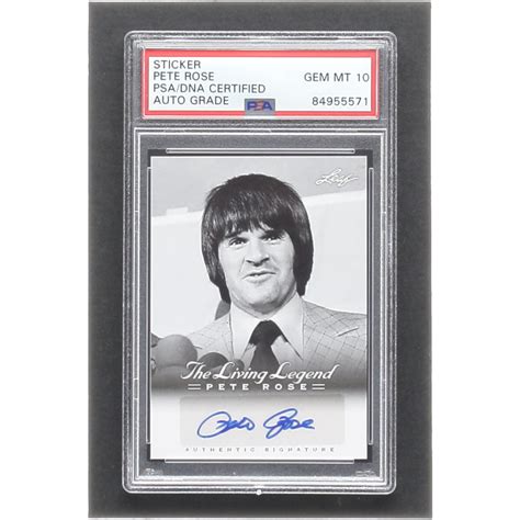 Pete Rose 2012 Leaf Pete Rose The Living Legend Autographs #AU26 (PSA ...