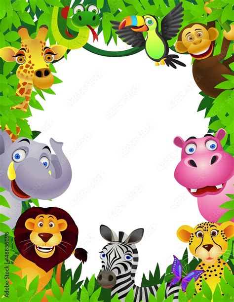 Safari animal cartoon Stock Vector | Adobe Stock