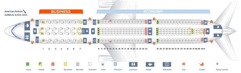 Seat map Airbus A330-300 "American Airlines". Best seats in the plane