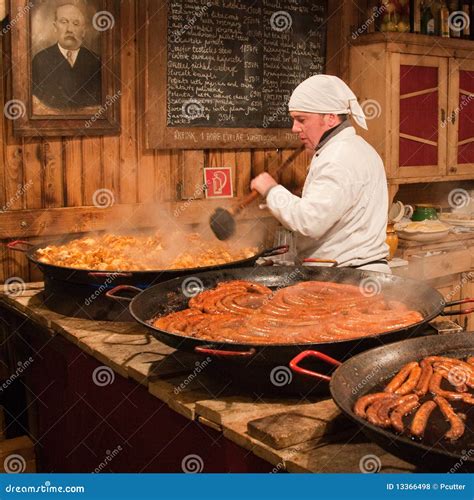 Serving Food in the Budapest Christmas Market Editorial Stock Photo - Image of festive, steaming ...