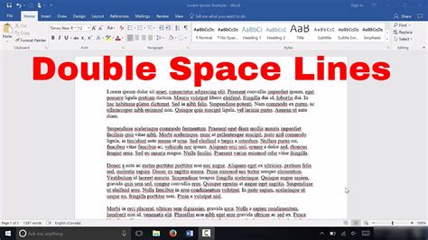 How To Double Space Lines In Microsoft Word (EASY Tutorial) - YouTube