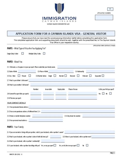 V1 - Visa - General Visitor - Application Form - May2012 | PDF | Travel ...