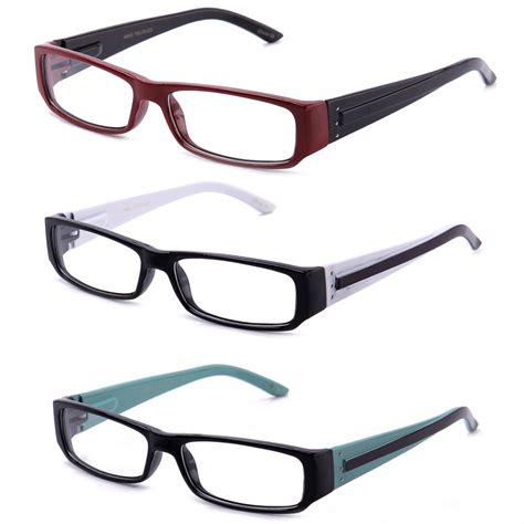 Casual Fashion Horned Rim Rectangular Frame Clear Lens Eye Glasses - Walmart.com