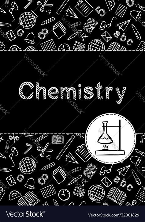 Cover for a school notebook or chemistry textbook Vector Image