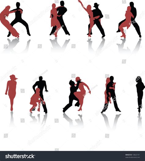 Dancing Vector Silhouettes Your Design Stock Vector (Royalty Free ...