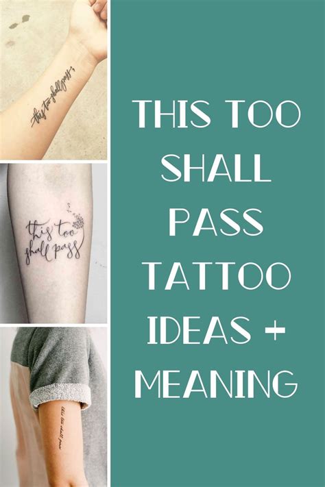 This Too Shall Pass Tattoo Ideas & Meaning - Tattoo Glee