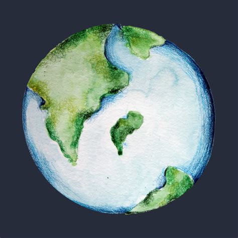 Earth watercolor painting