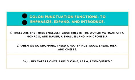 Colon Punctuation with Examples, Uses, and Grammar Explanations - Grammar