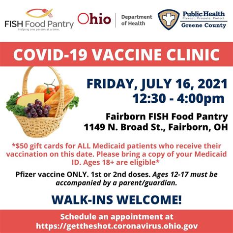 COVID-19 Vaccine Clinic at Fairborn FISH Food Pantry