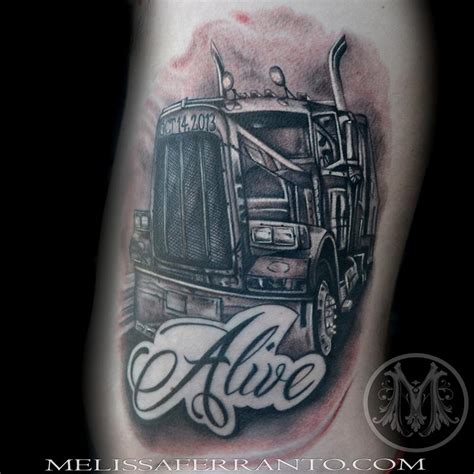 Semi Truck Tattoo by Melissa Ferranto: TattooNOW