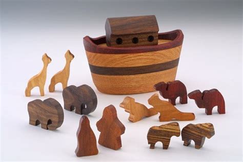 Wooden Noah's Ark Puzzle Mini Noah's Ark Wood Toy - Etsy