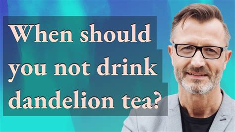 When should you not drink dandelion tea? - YouTube