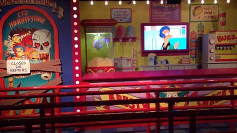 Universal Studios The Simpsons Ride Queue Line - YouTube