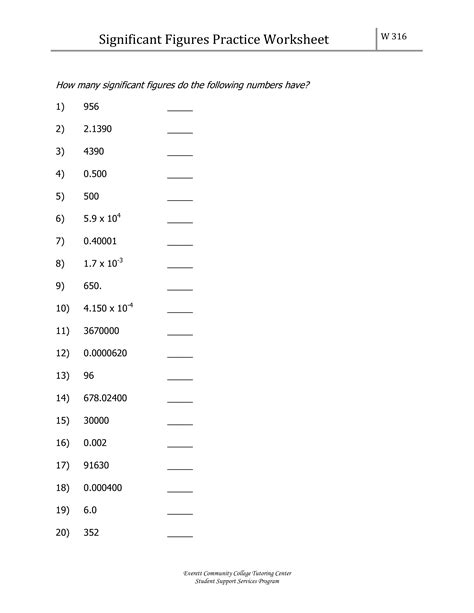 Significant Figures Practice Worksheet - Zipworksheet.com