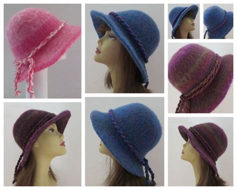 Felted Hat Pattern #203 Flat Brim Hat, Felt Hat, Knitting Pattern ...