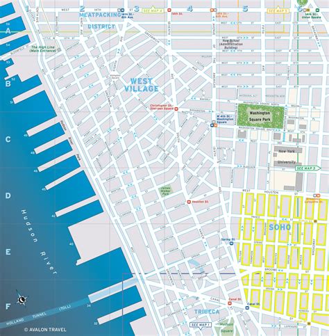 Pin by Kate Mangin on Studio Stuff | New york city map, West village, City map