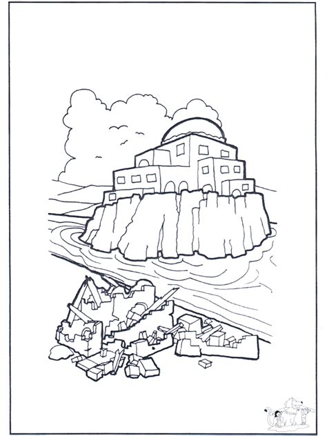 House Built On The Rock Coloring Pages