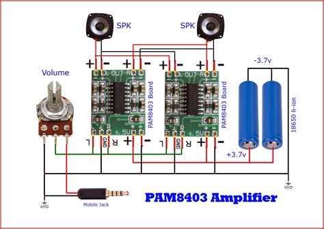 Pam8403 Amplifier Board Circuit Diagram