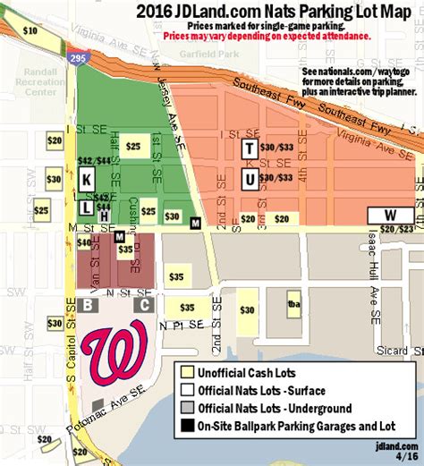 Nationals Park Parking Update, 2016 Edition - JDLand.com: Near ...