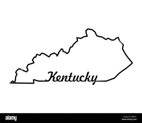 Kentucky state map. US state map. Kentucky outline symbol. Retro typography. Vector illustration ...