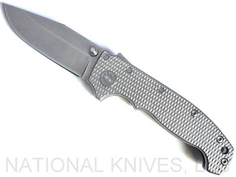 Demko Knives MG AD-20 Clip Point | Textured Titanium | 20CV | National ...