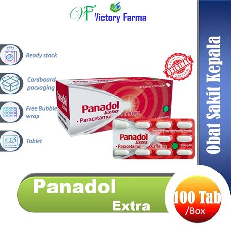 Jual Panadol Extra Box 100 Tablet / Obat Sakit Kepala Migren | Shopee ...