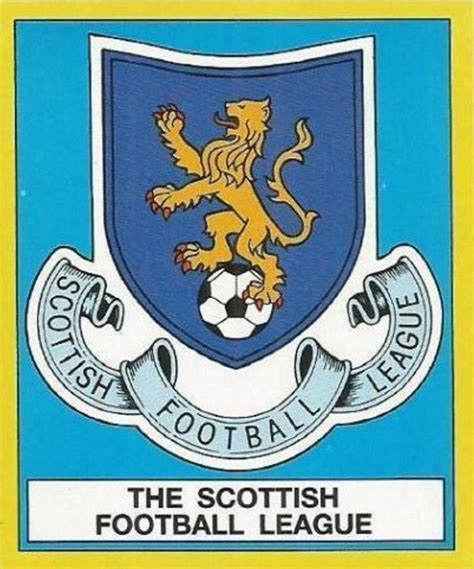 the scottish football league emblem on a blue and yellow background ...