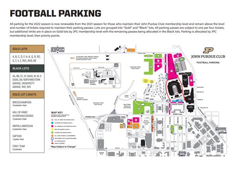 Purdue Football Parking Map