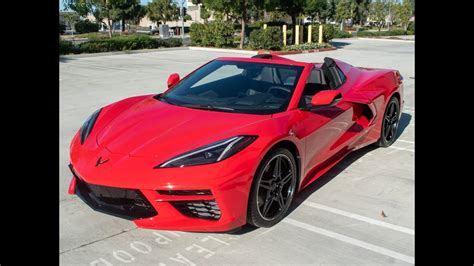 SOLD 2020 C8 Torch Red Corvette Convertible 2LT, NAV and Lift - YouTube