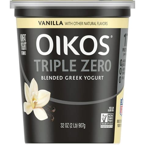 Oikos Triple Zero Vanilla Greek Yogurt, 32 Oz. - Walmart.com - Walmart.com