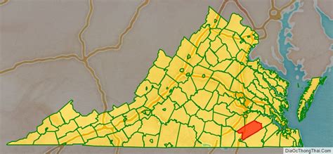 Map of Sussex County, Virginia