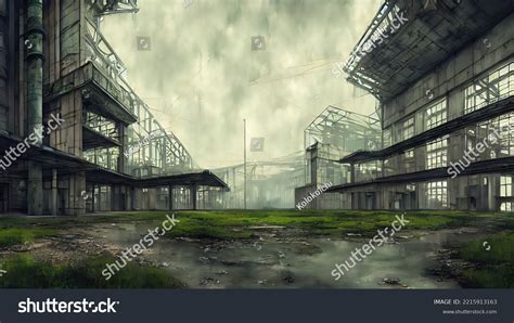 Abandoned Plant Overgrown Vegetation Concept Art Stock Illustration 2215913163 | Shutterstock