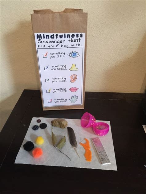 MINDFULNESS Scavenger Hunt Worksheets: For Relaxation and Calm ...