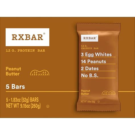 Buy RXBAR Protein Bars, 12g Protein, Gluten Free Snacks, Peanut Butter ...