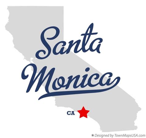 Map of Santa Monica, CA, California