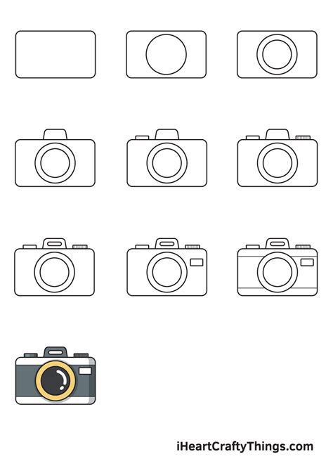 Camera Drawing - How To Draw A Camera Step By Step