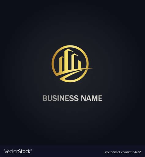 Building business company logo Royalty Free Vector Image