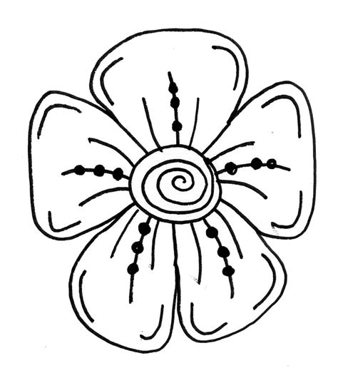Flower Drawing Easy - ClipArt Best