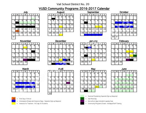 Acacia Elementary School Calendars – Vail, AZ